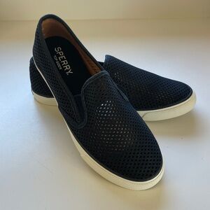 Sperry Too-Sider Women’s Seaside Perforated Leather Slip-On Sneakers
